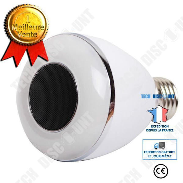 TD® Ampoule Smart Light Bluetooth LED-højttaler - trådløs stemmeboks Hvid - Multi-funktionel - Hvidt lys