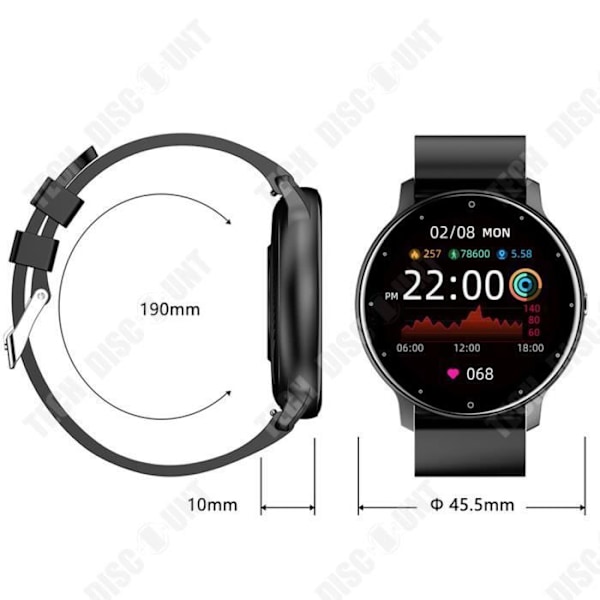 Älykello INN® 2 in 1 1,28 tuumaa älykello vedenpitävyys IP67 bluetooth-yhteydellä liiketunnistustoiminnolla