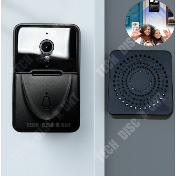 TD® Sonnette Tuya intelligent stemmeskifter trådløs hjemme intercom HD nattevision WiFi katteøje