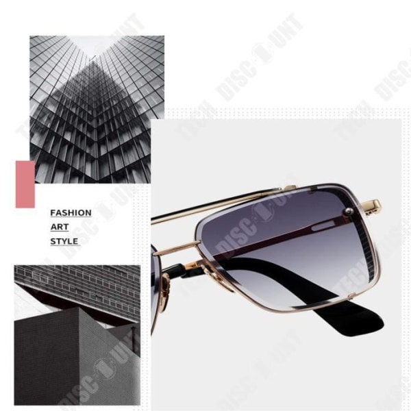 TD® Rimless Solglasögon Square Cut Edge Solglasögon Reseglasögon Golvskydd Solglasögon