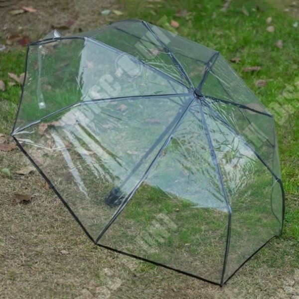 TD® Transparent paraply Automatisk regnparaply til kvinder og mænd beskyttelse mod regn diameter 93 cm