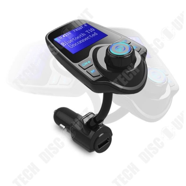 TD® T10 Bluetooth Handsfree FM-sändare MP3 Bilspelare Radioadapter (blå)
