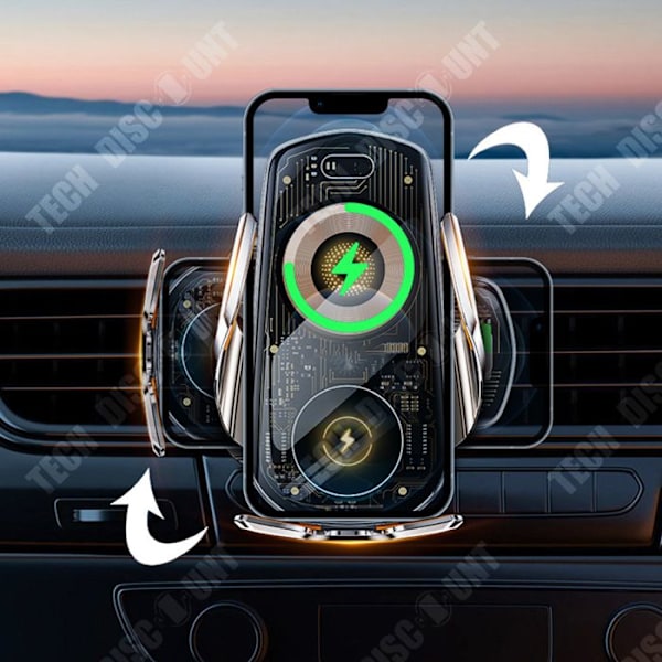 TD® Läpinäkyvä navigointituki langattomaan puhelinlaturiin autossa Erityinen tuki autoon