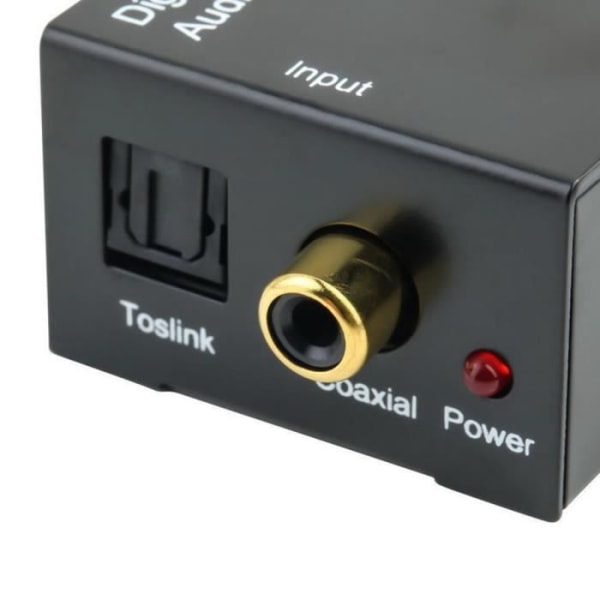 Toslink Digital Optical Converter Adapter Coax till Analog L/R RCA Adapter + Kabel