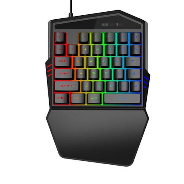 Mekaniskt tangentbord - TD® - 35 tangenter - RGB-bakgrundsbelysning - Kabelanslutet - Makroinspelning
