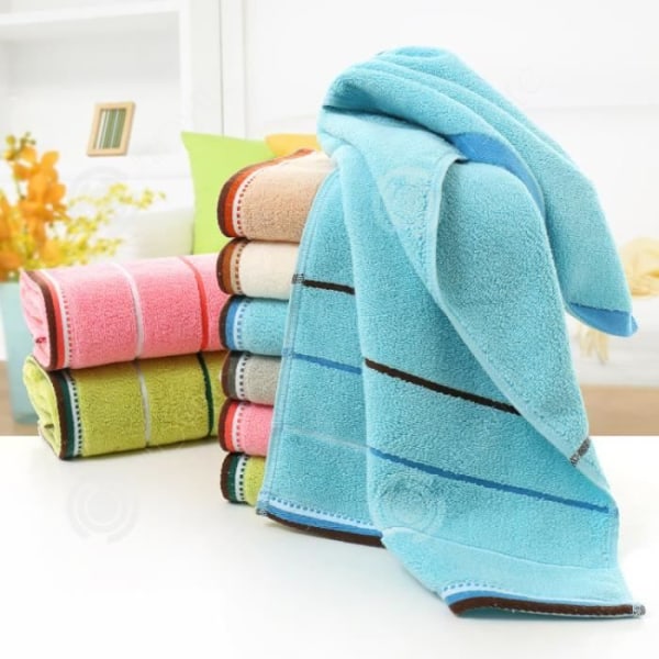 INN® TD® Set med 6 mjuka absorberande handdukar dam män färger necessär hygienkvalitet kontoner tjocka garnränder