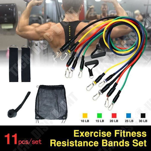 TD® Fitness Lisävarusteet - Kuntosali, Uudet kuuman kuminauhan vastuskuminauhat kahvoilla - Tyyppi 1