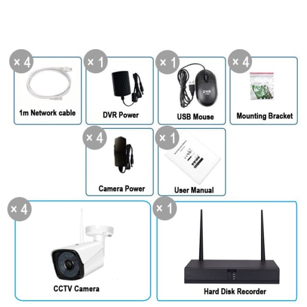 TD® Factory CCTV-kamera HD-säkerhet trådlös övervakningskamera wifi-nätverkskamera