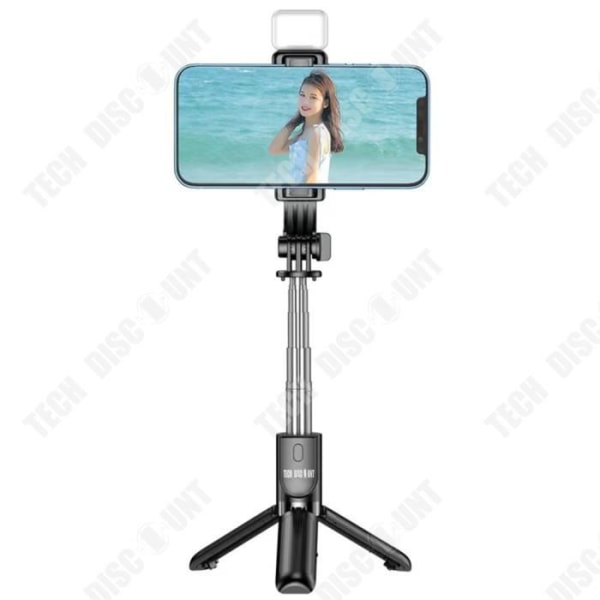 TD® Mobiltelefon skönhetsskrivbord fällbart bluetooth selfie stick fyllningsljus mini portabel vibrato live stativ