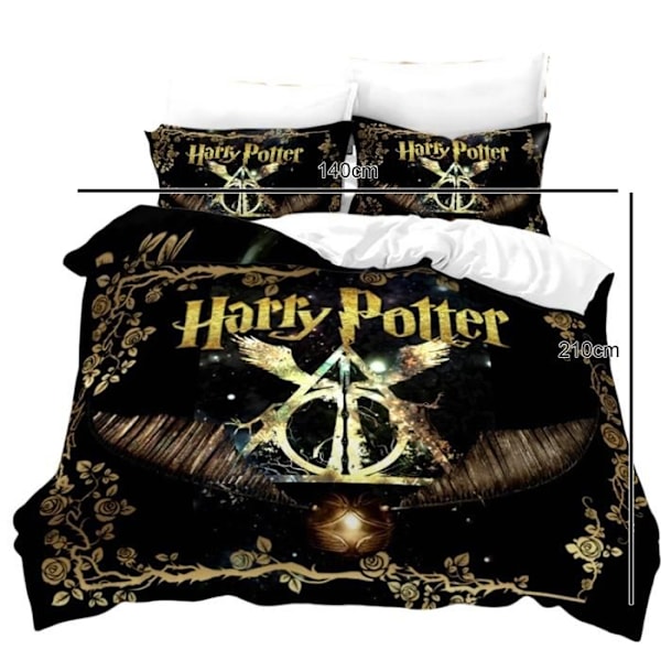 Sängkläder - TD® - Harry Potter - 1 person - 140x200 cm - Flerfärgad Flerfärgad