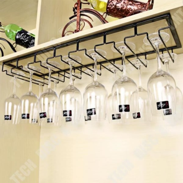 TD® Multifunktionell vinglashållare i smidesjärn bägare hängande upp och ner hushållshållare för vinglas 21 mugghållare