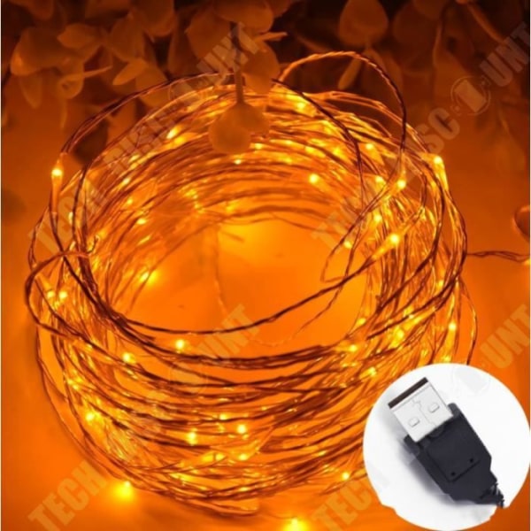 TD® SS Batteridrivna LED String Lights100 LEDs 10M String Lights med fjärrkontroll koppartråd