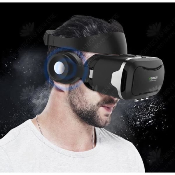 HTBE® Virtual Reality Smart Glasses VR Head-Monted Gaming Headset Virtual Movie HD 3D stor skärm mobiltelefon