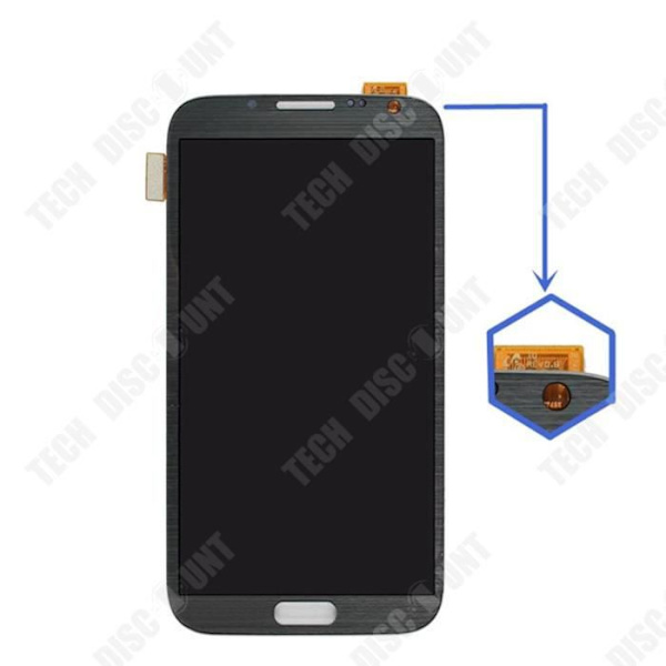 TD® Sopii Samsung Note2 N7100:n sisäisen ja ulkoisen kosketusnäytön asennukseen puhelimen näyttöön.
