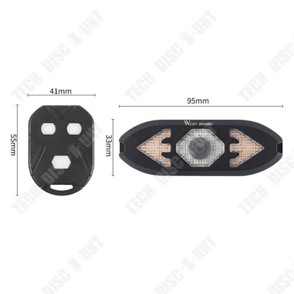 TD® Cykel Blinkers Fjärrkontroll Bakljus med summer Night Riding Road MTB Ridutrustning