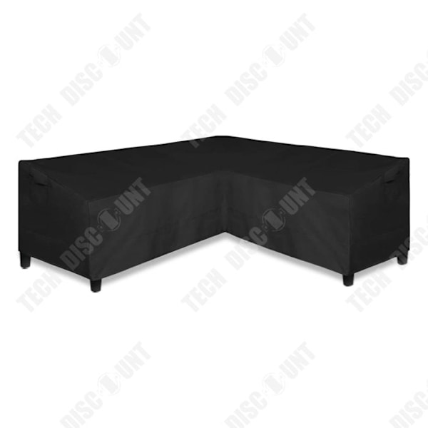 Udendørs havemøbelovertræk - TECH DISCOUNT - 286x286x82cm - UV-bestandig - Oxford 210D - Sort Svart