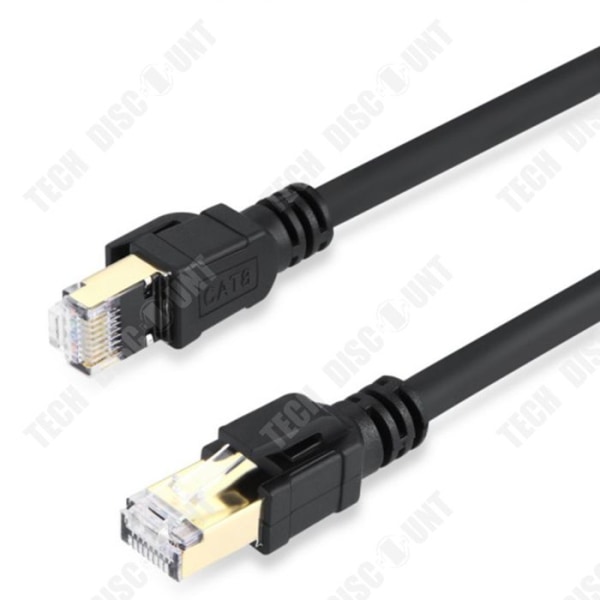 TD® RJ45 Litteä Ethernet-kaapeli 1m Musta Cat 8 Korkean Nopeuden Ethernet-verkko-yhteyskaapeli Kategoria 8 Standardikaapeli UTP Suojattu Kaapeli