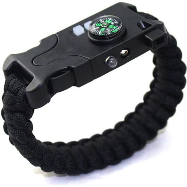 Nødbracelet til camping udendørs, campingudstyr, overlevelsesarmbånd, multifunktionelt vævet infrarød laserarmbånd.