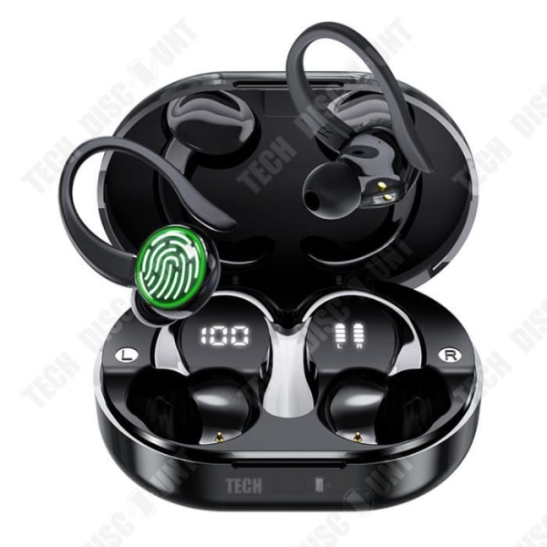 TD® Bluetooth 5.3 Over-Ear Headset Smart Digital Display Superlång batteritid