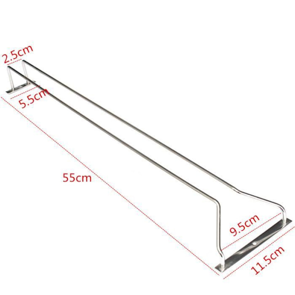 Porte Verre - TEMPSA - 55cm - Rustfrit stål - Vinsupport - Moderne design