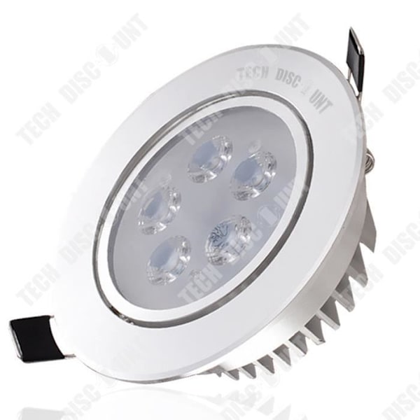 TD® Ulkoilma-aurinkovoimainen LED-valo puutarhaan, nurmikkoon ja maisemaan, Tehokas 5w lamppu, Korkean tehon valkoista pyöreää valoa