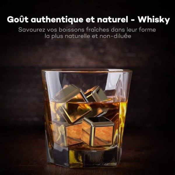 Set med 8 whiskyisbitar stenar presentisbitar Täljsten i rostfritt stål