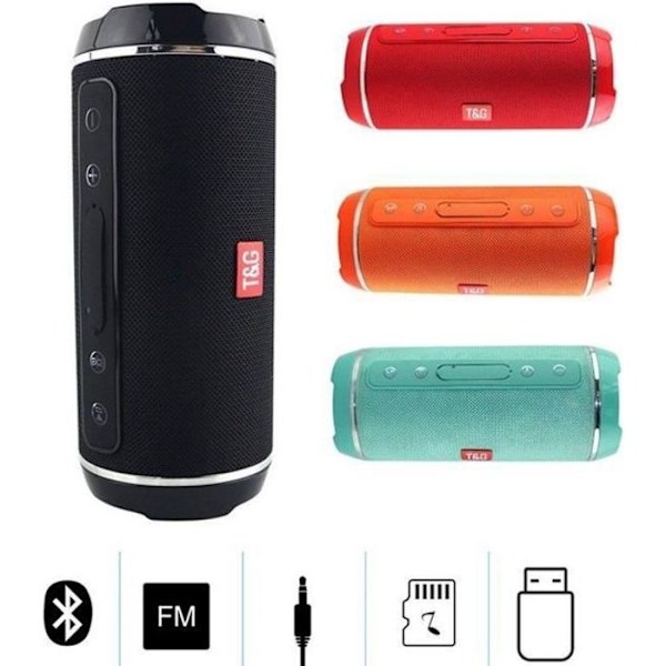 BORLAI TG-116 bärbar bluetooth-högtalare vattentät röd - USB/TF/DC 5V - Multifunktionella högtalare