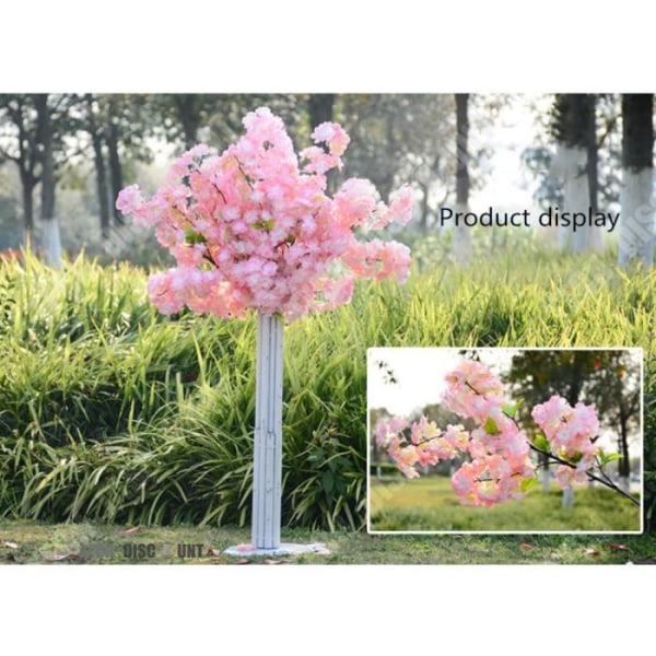 TD® kunstig kirsebærtræ rosa potte bryllup blomster gren plastik tør udendørs dekoration hjem fødselsdag japansk plante
