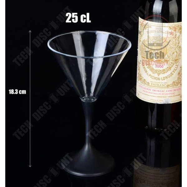 TECH DISCOUNT® - Cocktailglas vinglas champagne coupe 25 cl lysande färgat ljus autonomi 30h kväll saint valen