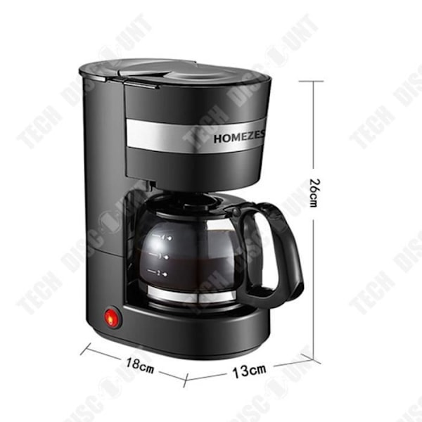 TD® Hjemmekaffemaskine, fuldautomatisk te-maskine, lille hjemmekaffemaskine med temperaturkontrol
