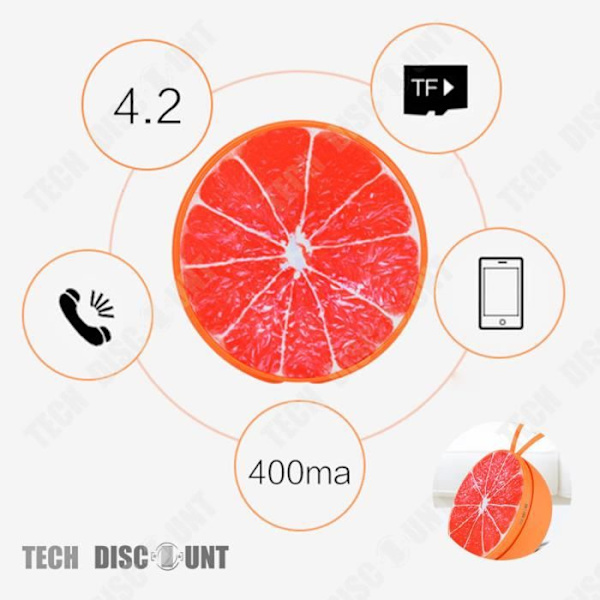 TD®-högtalare Bärbar Bluetooth-högtalare Kraftfull Grapefrukt Big Power Söt musiktelefon Datorenhet