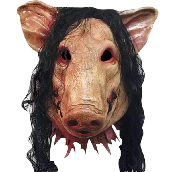 Halloween Saw Horrible Mask Pig Mask Maskerad Mask Kostym Latex Mask @14046