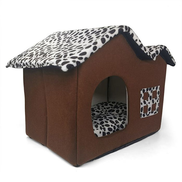 CONFO® Dog kennel hundkoja fyra säsonger avtagbar och tvättbar Teddy höst och vinter hundkoja dubbel kennel