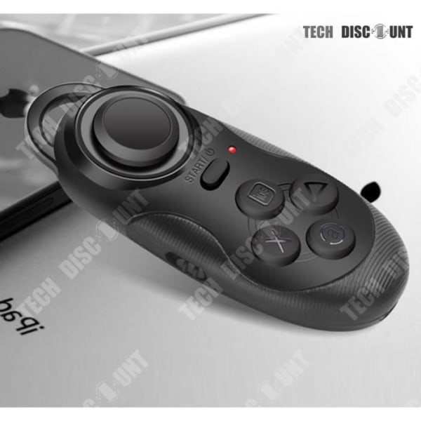 Sort sort 3D briller headset til telefon, Bluetooth spil fjernbetjening controller med sort, hvid og blå.