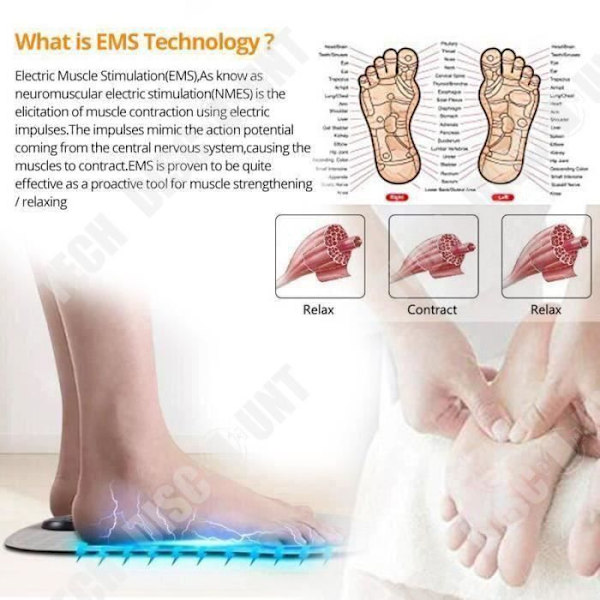 Smart Pad til fodmassage med pulserende zoneterapi og akupunktur.