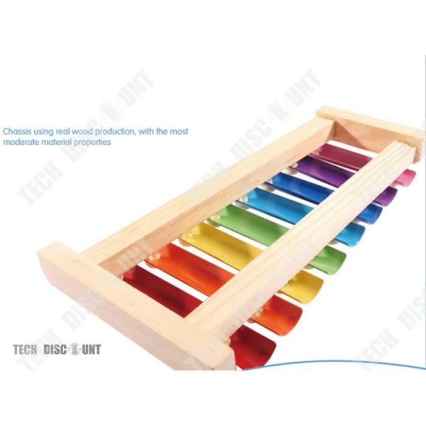 TD® xylofon baby barn træ 3 år eller mere musikalsk legetøj klaver multicolor klassisk instrument musik percussion pige dreng