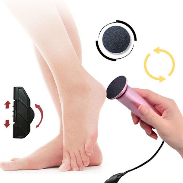 Elektriske fodbørster TD® Model med stik Automatisk pedicure med 60 slibeblade