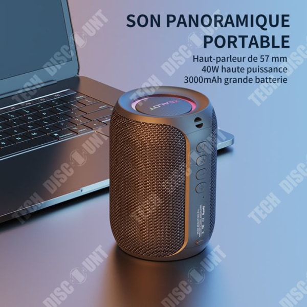 TD Langaton bassokaiutin Bluetooth-pöytäkaiutin musiikkia varten kotiin, ulos, leirintäalueelle