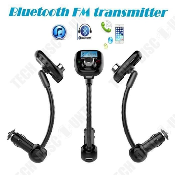 TD® KIT Universel LCD-skærm Bluetooth til bil - Trådløs handsfree transmitter med MP3-opkald og hurtiglading