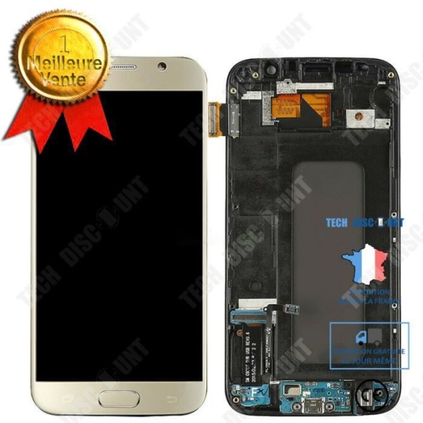 TD® för Samsung S6 Gold telefonskärm LCD-skärm och digitaliseringsenhet