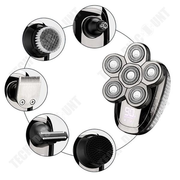 TD® Vandtæt elektrisk barbermaskine med smart touch switch, vandtæt multifunktionel 3D flydende barbermaskine til mænd.