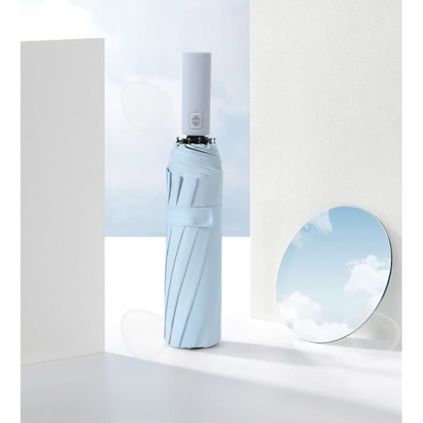 CONFO® Parasol 12 os triple automatisk gummisort sort regn og sol paraply til dobbelt brug reklameparaply til firmaer