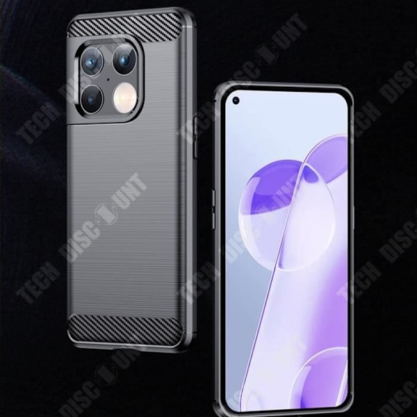 TD® Børstet carbonfiber telefoncase OnePlus10 Pro Blødt silikonecover Komplet beskyttelse mod fingeraftryk