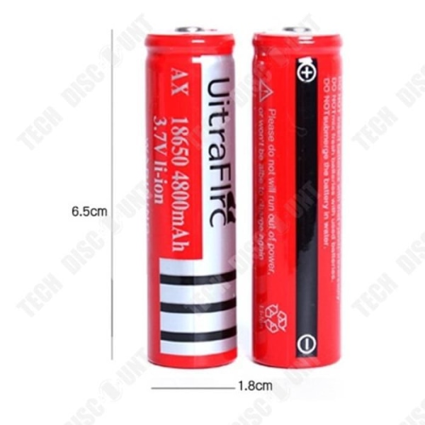 TD® 18650 litiumbatteri BRC4800mAh4,2V liten fläkt bländande ficklampa radio 3,7v uppladdningsbart batteri