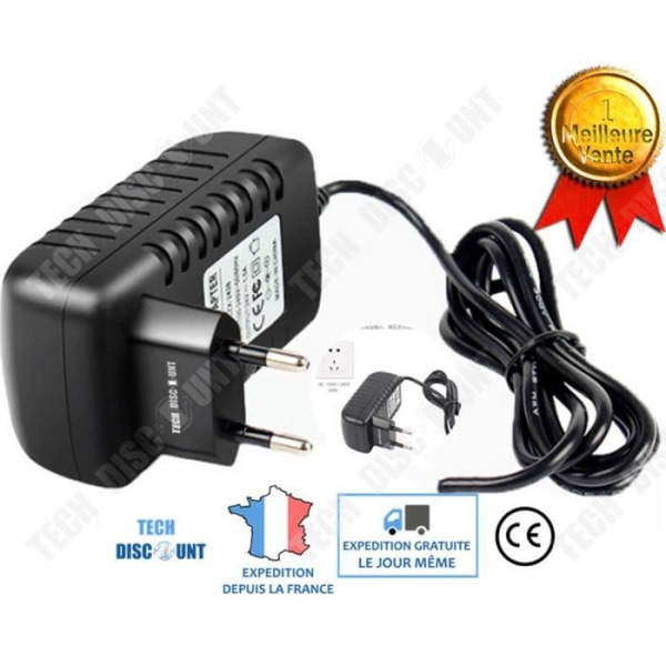 TD® 12V oplader strømadapter vægmonteret strømkabel genopladning sort batteri hurtig effektiv solid høj ydeevne