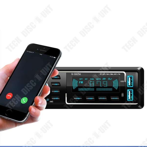 TD® Bluetooth autoradio 12V monolingot bil MP3-spelare bluetooth bilvärd bluetooth musik sju färglampor