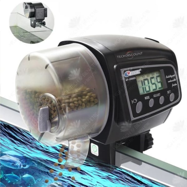 HTBE® Automatisk fodring akvarium tidsindstilling automatisk fodring akvarium lukket automatisk fodring til fisk