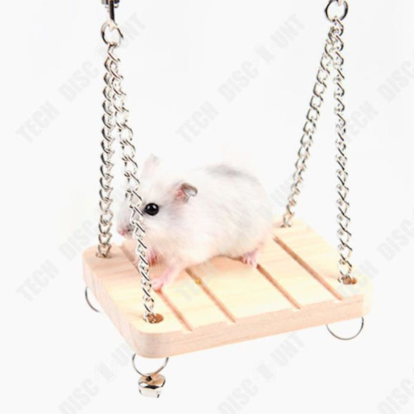 Träleksaker - TD® - Hamster - 10 bitar - Hängande gunga - Tandningsmaterial