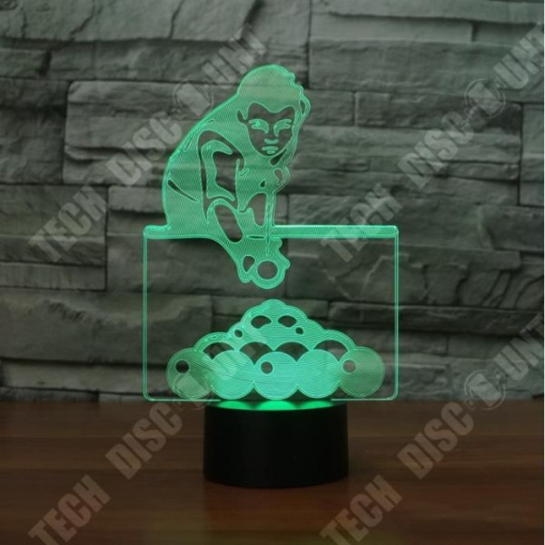 TD® Dekorativ USB Billard 7 Farver Fjernbetjening Opholdelses Illusion Natlys 3D Visualisering Tabeler Lamper Til Kontoret 3D Glød LED