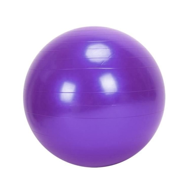 Explosionssäker Yogaboll 75cm Halkfri Magträning Fitnessboll Lila med luftpump -LÅNGT